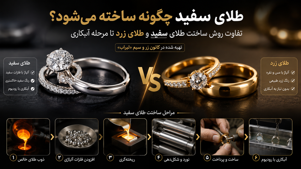 طلای سفید چگونه ساخته می شود؟