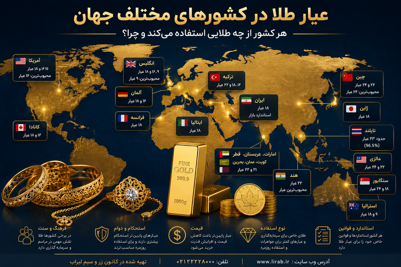 عیار طلا در کشورهای مختلف جهان؛ هر کشور از چه طلایی استفاده میکند و چرا؟